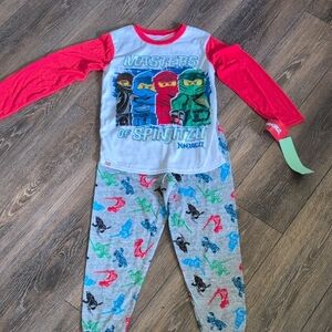 Ninja Red and Gray Pajama Set for Cozy Nights